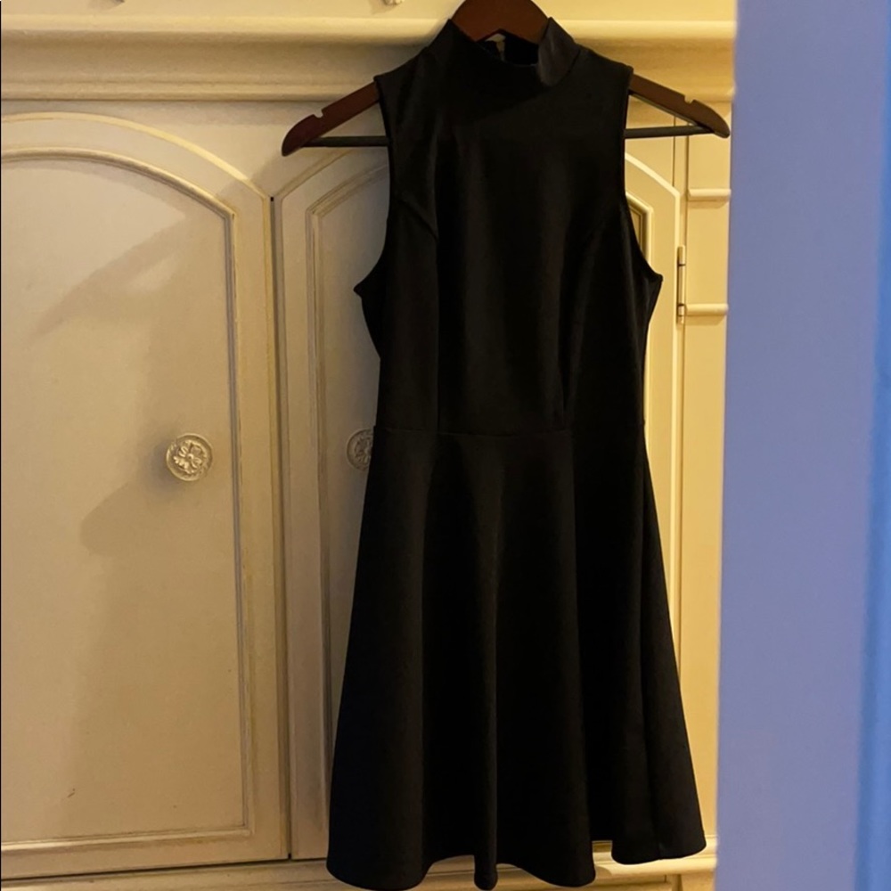 Monteau Little Black Dress Sleeveless High Neck